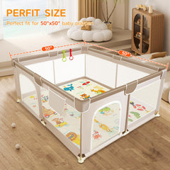 TreeBud baby play mat waterproof cover keeps spills at bay for easy cleanup.