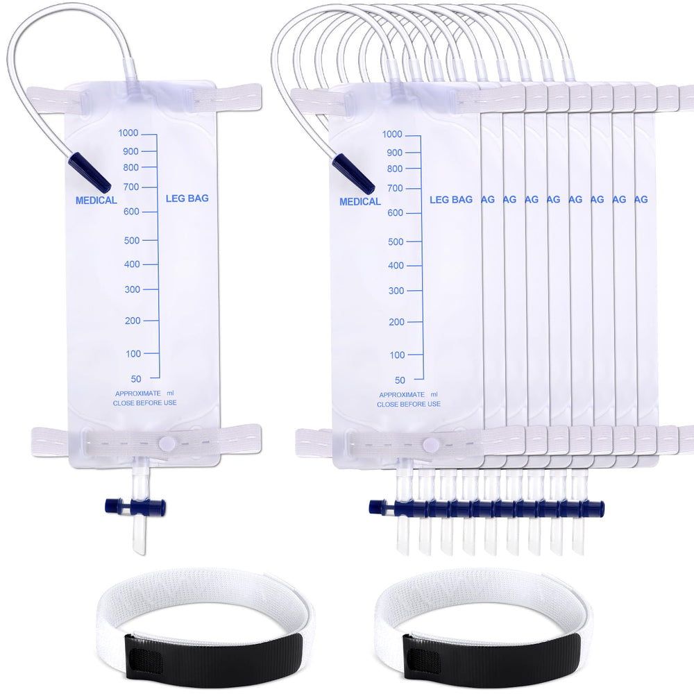 TrelaCo catheter leg bag 1000ml provides secure drainage during daily activities.
