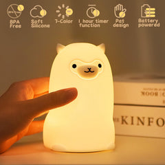 Tremdwoto Alpaca night light color modes spark imagination at night for kids.