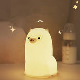 Tremdwoto Alpaca night light front view glows softly to ease bedtime.