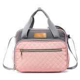 TRENDPLAY baby girl diaper bag pink tote with easy-access top zipper for quick packing