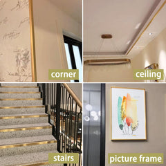 Polished surface of Trimold stainless steel corner guard offers a sleek, easy-to-clean finish.