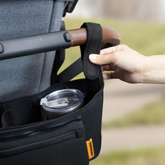 TRIPDAILY detachable back pouch provides quick access to essentials