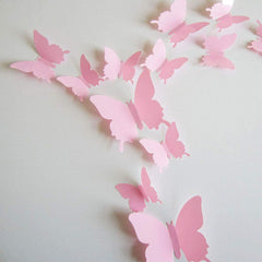 Trubetter kawaii 3D butterfly stickers add a playful pink wall accent for kids' rooms