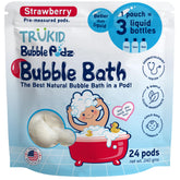TruKid Bubble Podz bath bubbles pour creates instant gentle foam for kids