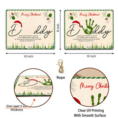 TRUMPETIC Baby’s First Christmas Handprint Sign captures growth and memory.