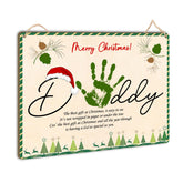 TRUMPETIC Daddy Handprint Poem Sign for 8x10 wall decor, a cherished Christmas keepsake.