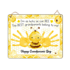 TRUMPETIC handprint kit includes safe non-toxic paint for an easy grandparent gift