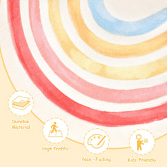 Truqual Nursery Rug with non-slip backing keeps kids safe.