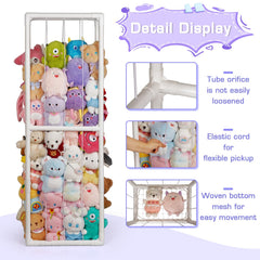 Trycooling vertical PVC storage cage with net keeps playroom organized