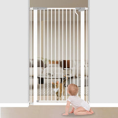 TSAYAWA Cat Gate Extra Tall 51.18 inches keeps cats contained in doorway.