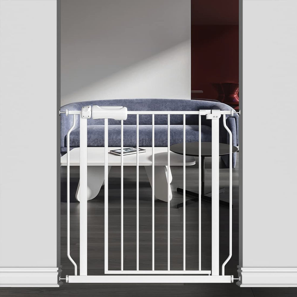TSAYAWA extra wide gate with wide opening, ideal for strollers and pets.