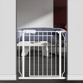 TSAYAWA extra wide gate with wide opening, ideal for strollers and pets.