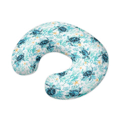 TSVAGA Sea Turtle Pillow Cover showing fit for most nursing pillows