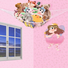TTSAM stretchable polyester mesh net expands to fit large plush collections.