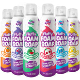 Tub Works fluffy foam soap blueberry color for creative bath art and gentle cleansing