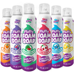 Tub Works fluffy foam soap blueberry color for creative bath art and gentle cleansing