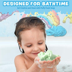 Tub Works fluffy foam soap cherry red for squishy molding and clean, playful baths