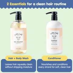 TUBBY TODD Baby Conditioner ends shows detangling and smooth ends.