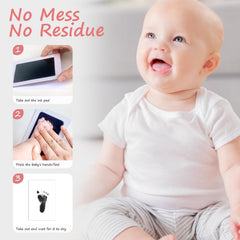 Tubuui inkless baby footprint kit captures a delicate foot impression without ink residue