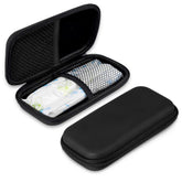 Tuciyke tampon storage bag in black with zipper for secure two-pack travel storage.