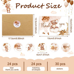 Tudomro bear card envelopes accompany the cards for neat, ready-to-send greetings