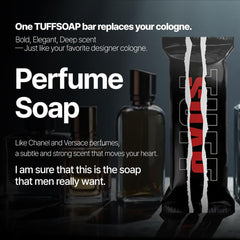 TUFFSOAP blue bar close-up fragrance hints for energized start