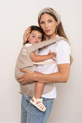Tula Explore mesh facing-in demonstrates breathable close contact.
