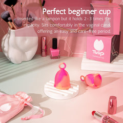Tulip cup large capacity reduces the need for frequent changes during active days.