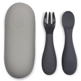 TUM TUM baby cutlery set with case, spoon and fork for easy self-feeding.