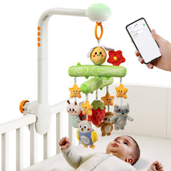 Tumama Kids crib mobile bee with lullabies soothes baby to sleep and calms fussiness.