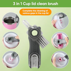 Tuniko flexible straw brush cleans straight and curved straws thoroughly.