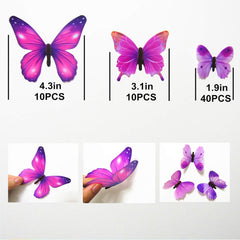 tuosiwei butterfly wall decal pink ideal for easy party or bedroom decor