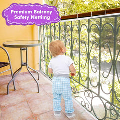 Tupi Balcony Netting heavy-duty material resists tearing for long-lasting safety.