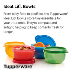 Tupperware Ideal Lit’l bowl with tight seal prevents leaks in bags.