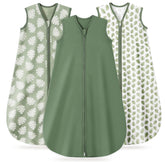 TURMEWU baby sleep sack in leaf green for comfortable all-night wear.