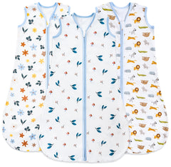 TurmeWU baby sleep sack overview showing lightweight warmth and breathable cotton.