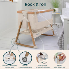 Tutti Bambini CoZee Air quick-fold setup for travel or nursery changes.