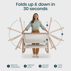 Tutti Bambini CoZee Air six-height levels adapt to most beds.