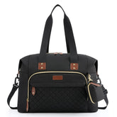 Tuwubi diaper bag tote front view with open main compartment for quick access.
