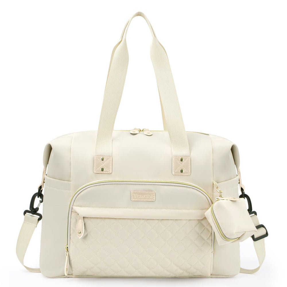 Tuwubi diaper bag tote main compartment keeps essentials neatly organized and accessible.