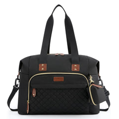 Tuwubi diaper bag tote opened to show organized main compartment for quick access