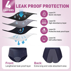TUXIYA underwear side view showing full-coverage design for day and night use.