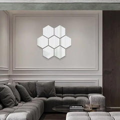 TVPHLLY hexagon silver mirror sticker creates decorative accents for weddings or parties