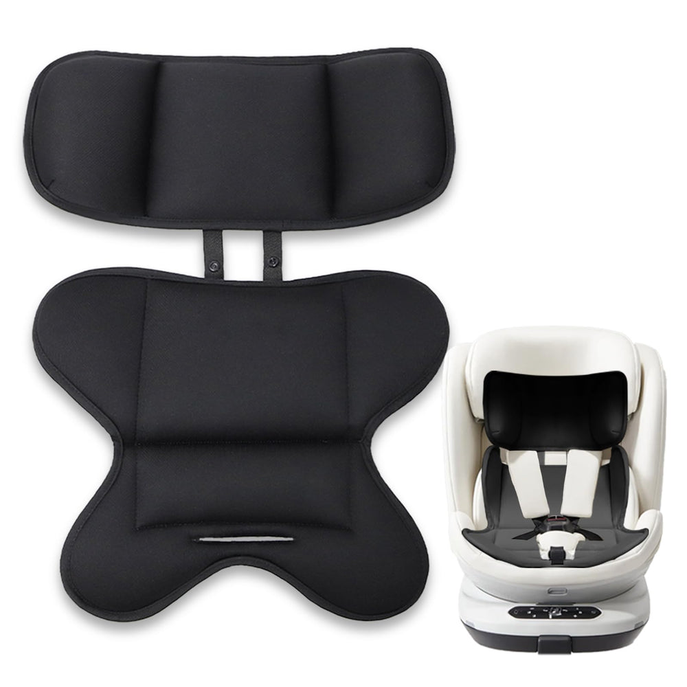 Twievo infant car seat insert supports head and body for newborn comfort.