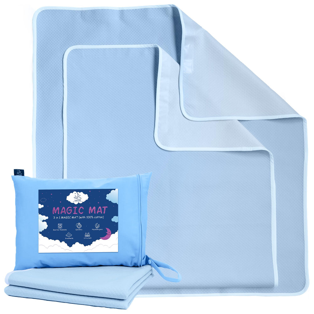 Twinkledry Magic Mat on bed for a dry night and comfortable sleep.