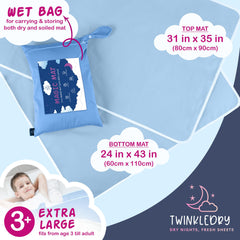 Twinkledry waterproof underpad stops spills quickly.