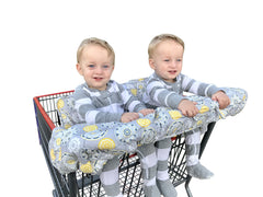 Twinventions Twin Double Shopping Cart Cover fits Costco carts for twins, adds comfort