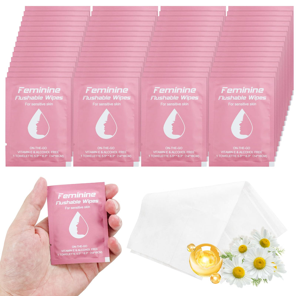 Twoworld feminine wipes travel pack offers compact on the go cleansing.