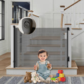 TXTLDB dog gate wide 55-inch opening shows safe passage for kids and pets